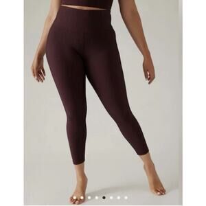 Athleta Elation Rib Tight- M/T- Maroon